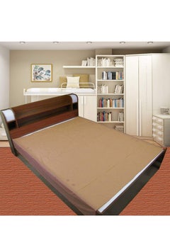 Dolphers Dolphers Waterproof Plastic Mattress Protection Sheet for Baby and Adult - Single Bed Size - 6 ft x 4.5 ft - Golden Brown  - Image 1