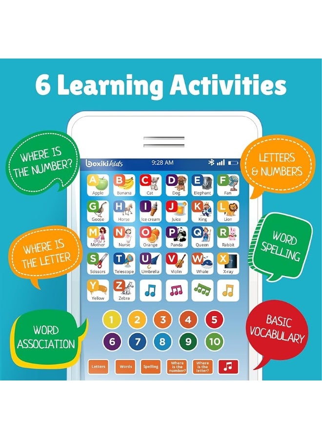 Boxiki kids 6in1 Kids Phone Toy Educational Toys for Toddlers 13 Learning Toys for 4 Year Old Boys  Girls Kids Laptop Kids Tablet for Toddlers  Ideal Educational Toys for 4 Years WhiteBlue - Image 1