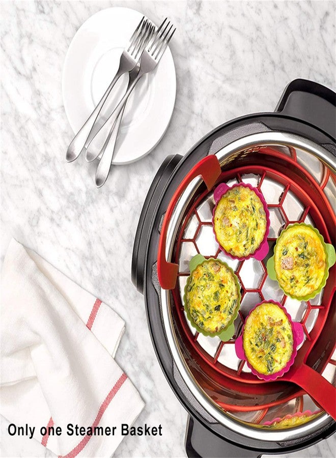 Saycker Silicone Sling Lifter Pot Silicone Bakeware Sling As Bakeware Pan Lifter and Roasting Rack(Red,size:6.5 Inch) - Image 3