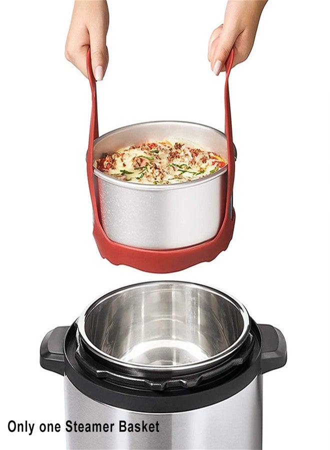 Saycker Silicone Sling Lifter Pot Silicone Bakeware Sling As Bakeware Pan Lifter and Roasting Rack(Red,size:6.5 Inch) - Image 4