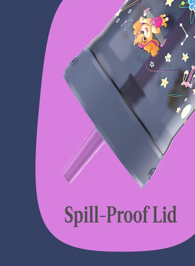 Contigo كوب كونتيغو للأطفال لايتون المقاوم للتسرب من باو باترول مع قشة، 14 أونصة، زودياك الفضاء، بنفسجي - Image 3