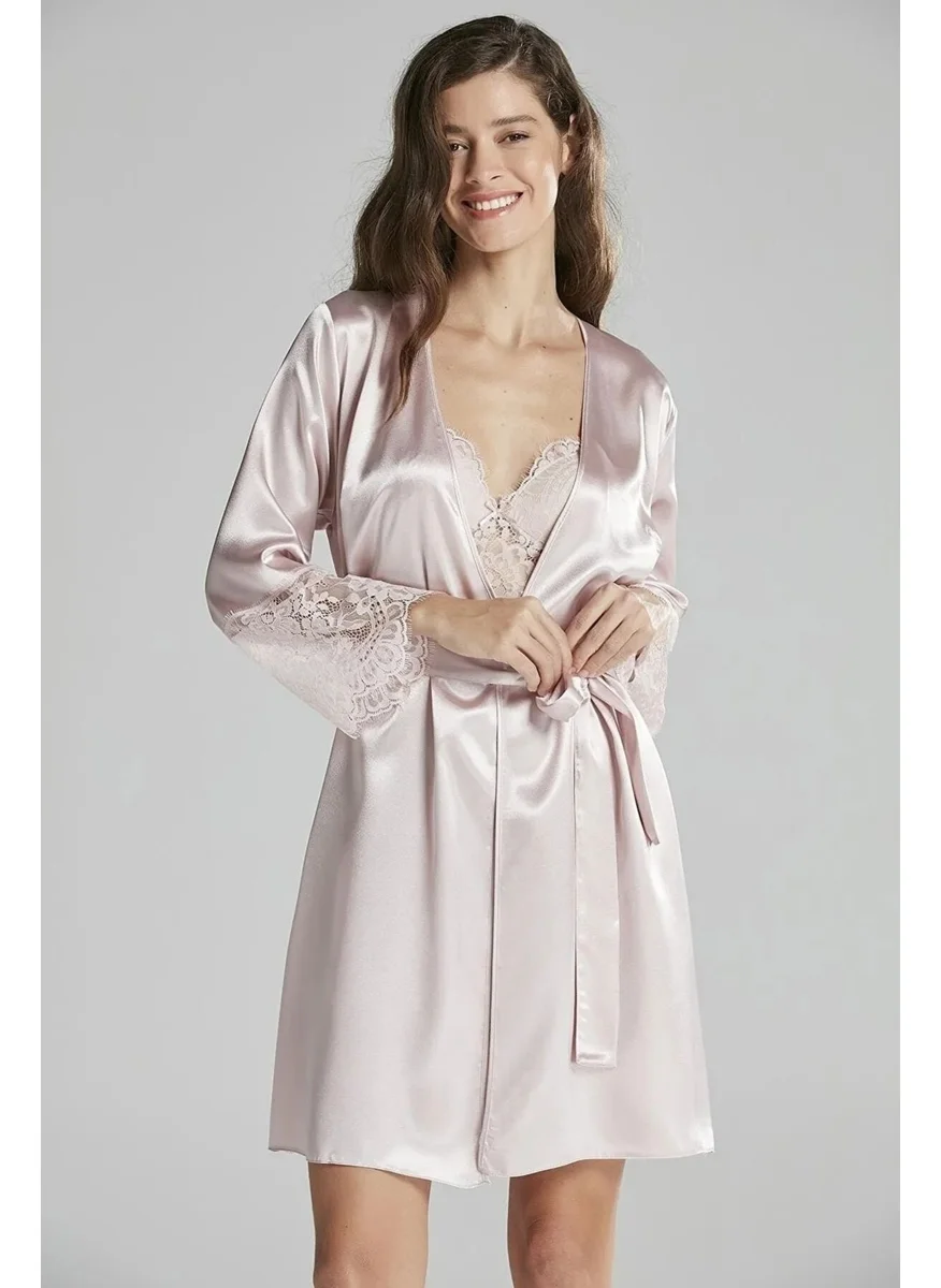 pierre cardin 6015 Women's Lace Satin Set of 6-Powder