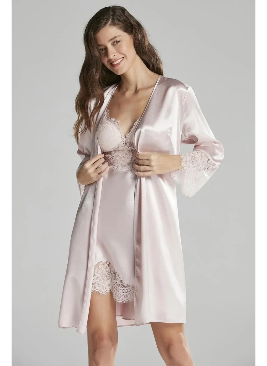 pierre cardin 6015 Women's Lace Satin Set of 6-Powder