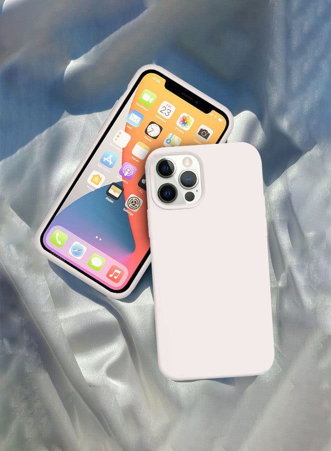 CATANES [for iPhone 12 Pro Max] Silicone Case Shockproof Protective Case Anti Scratch Smooth Case Cover/White - Image 1