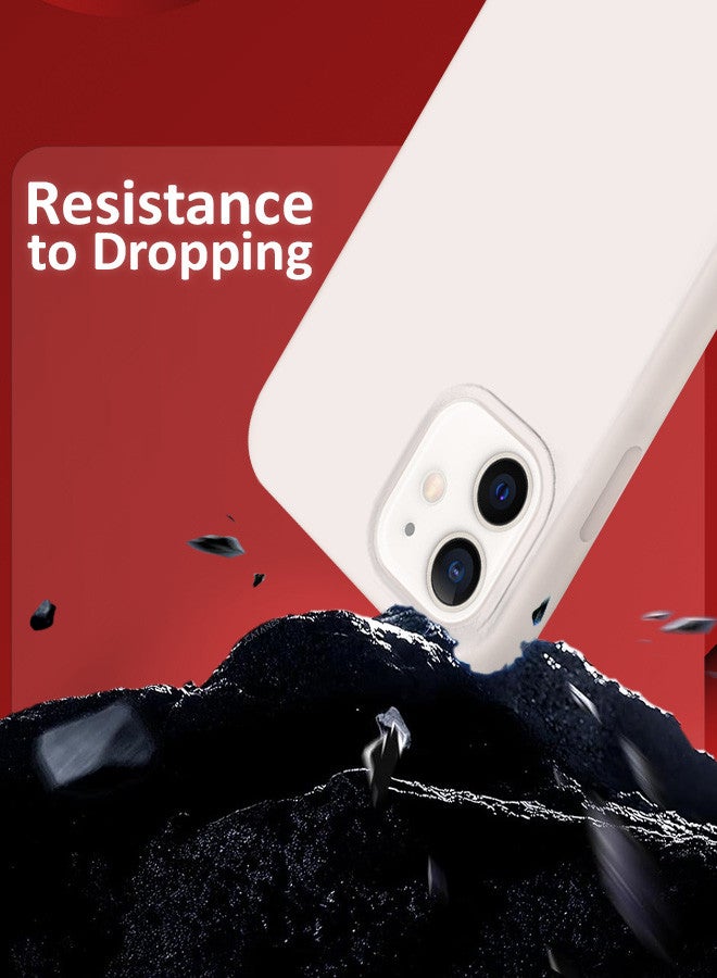 CATANES [for iPhone 12 Pro Max] Silicone Case Shockproof Protective Case Anti Scratch Smooth Case Cover/White - Image 3