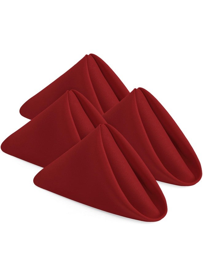 Utopia Home [24 Pack, Red] Cloth Napkins 17x17 Inches, 100% Polyester Dinner Napkins with Hemmed Edges, Washable Napkins Ideal for Parties, Weddings and Dinners - Image 1