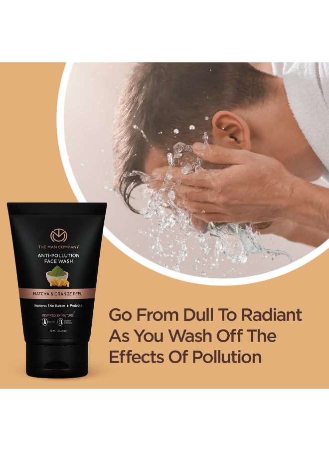 The Man Company - Anti-Pollution Face Wash With Matcha And Orange Peel For Deep Pore Cleansing – 100Ml - Image 1