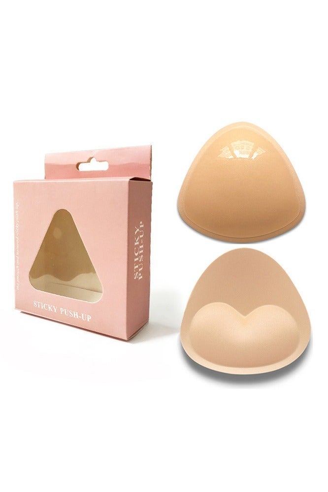 DEYVI Sticky Push Up Pads Adhesive Silicone Bra Nipple Covers Breast Enhancer Inserts Waterproof Soft Padding for Weddings Swimsuits and Bikinis - Image 1