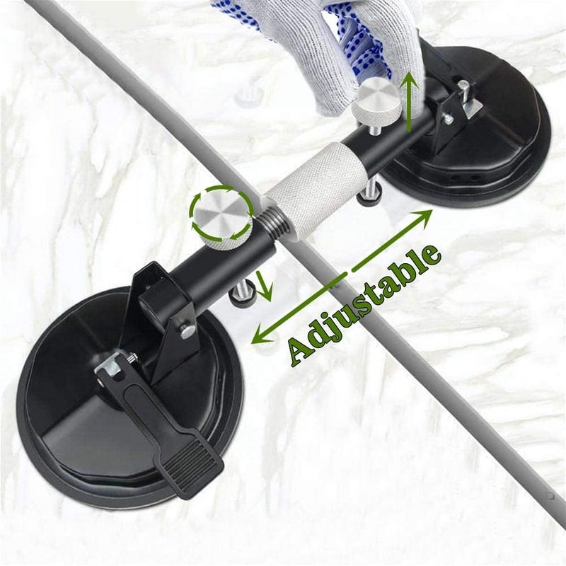 NIKTION 2 Pack Seamless Seam Setter Vacuum Suction Cups Granite Seam Setter Adjustable Suction Cup Stone Seam Setter Professional Countertop Installation Tool for Granite Marble Slab ect - Image 3