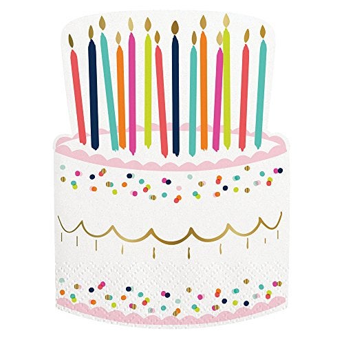 Slant Collections Birthday Cake Die Cut Napkins - Image 2