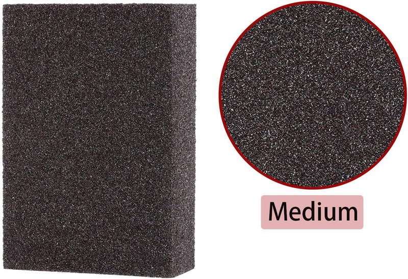 eBoot Sanding Sponge Sanding Blocks Washable and Reusable Sand Sponge Kit 8 Pieces Medium Grade  - Image 2