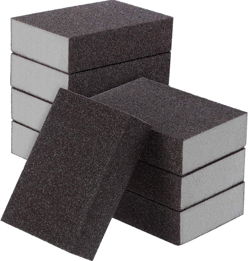 eBoot Sanding Sponge Sanding Blocks Washable and Reusable Sand Sponge Kit 8 Pieces Medium Grade  - Image 1