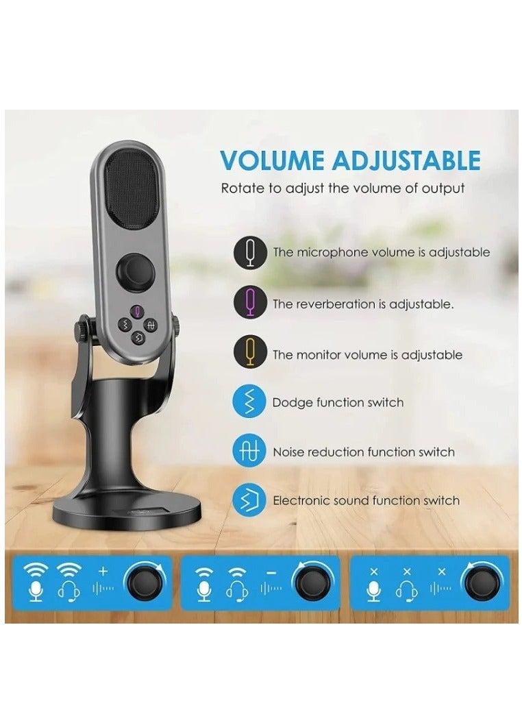 JMARY MC-PW7 USB DESKTOP CARDIOID NOISE REDUCTION MICROPHONE - Image 4