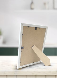 Decorhills Decorhills A4 Certificate and Picture Frame Pack of 4, 25x34cm White Wood Grain Finish with Glass Front, Wall Mount & Tabletop Display for Awards, Diplomas, and Photos  - Image 4