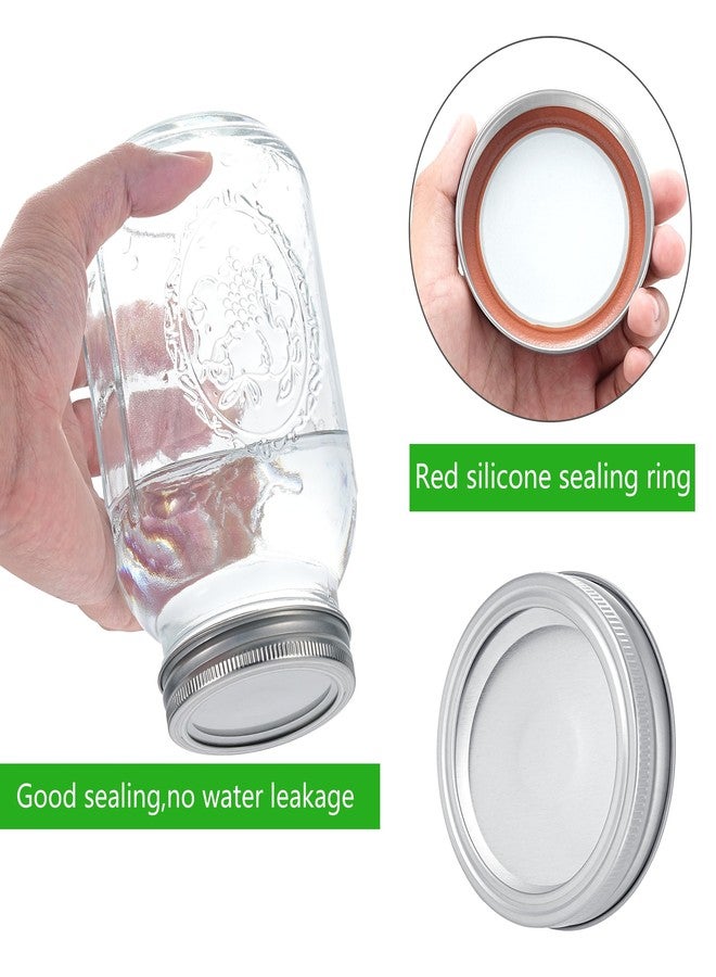 EvaHab 72Pcs Canning Lids with Rings Regular Mouth, for Ball, Kerr Jars - Split-Type Metal Mason Jar Lids for Canning - 100% Fit & Airtight for Jars (36Lids+36Rings for Regular Mouth) - Image 4