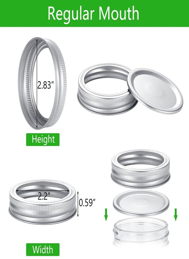 EvaHab 72Pcs Canning Lids with Rings Regular Mouth, for Ball, Kerr Jars - Split-Type Metal Mason Jar Lids for Canning - 100% Fit & Airtight for Jars (36Lids+36Rings for Regular Mouth) - Image 3