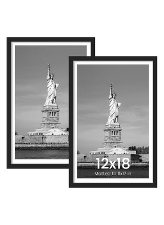 ENJOYBASICS 12x18 Picture Frame Display Poster 11x17 with Mat or 12 x 18 Without Wall Gallery Photo Frames Black 2 Pack - pzsku/Z5A2F8AD8B0145CB81690Z/45/1749490905/01929eb2-8776-42fe-9a4e-edc0be35d80e