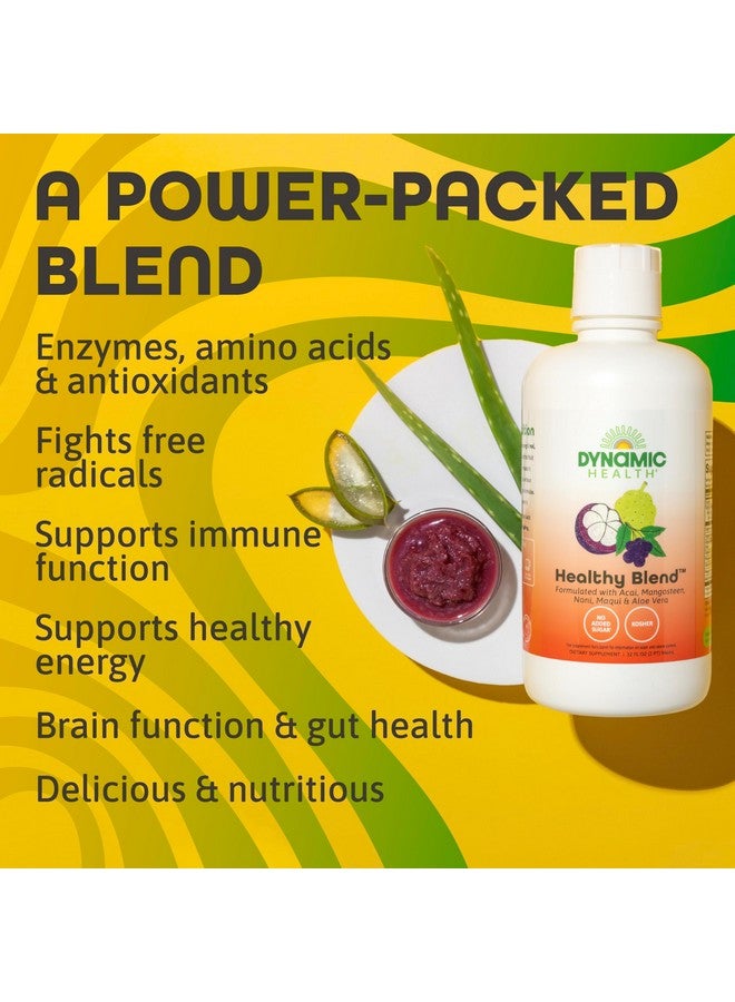 Dynamic Health Dynamic Health Healthy Blend with Acai, Mangosteen, Noni, Maqui & Aloe Vera, No Additives, Immune System Support, Antioxidant, Vegan, Gluten Free, Non-GMO, 32 Fl oz - Image 4