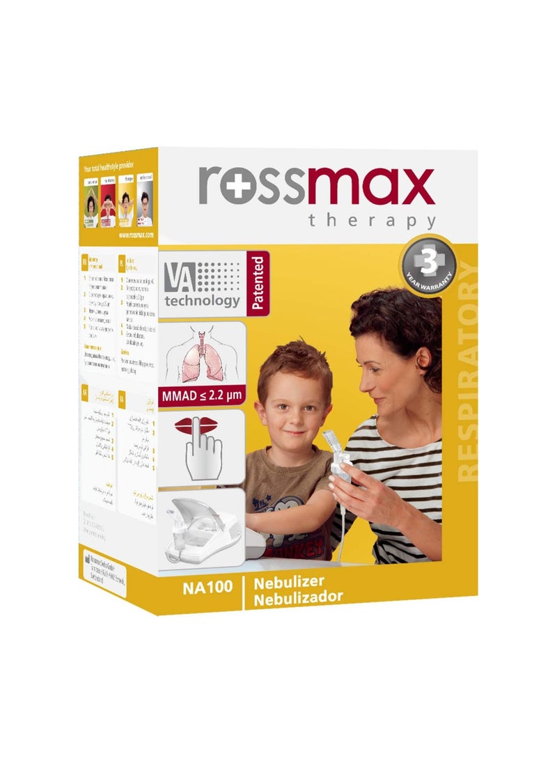 روزماكس - جهاز استنشاق Rossmax NA100 بمكبس ضغط - تقنية VA، تشغيل هادئ، علاج فعال للبالغين والأطفال - Image 1