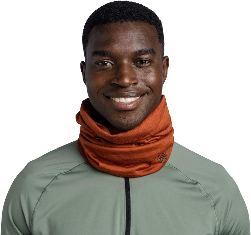Buff Unisex Neck Warmer Merino Lightweight - Brown Solid Cinnamon - Image 4