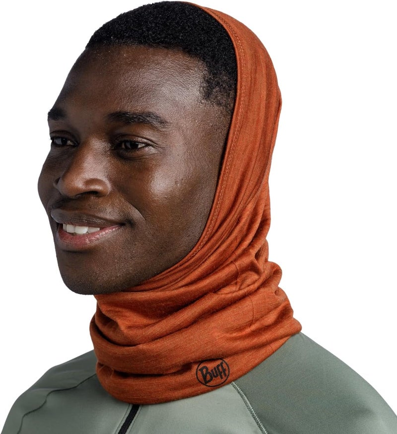 Buff Unisex Neck Warmer Merino Lightweight - Brown Solid Cinnamon - Image 5