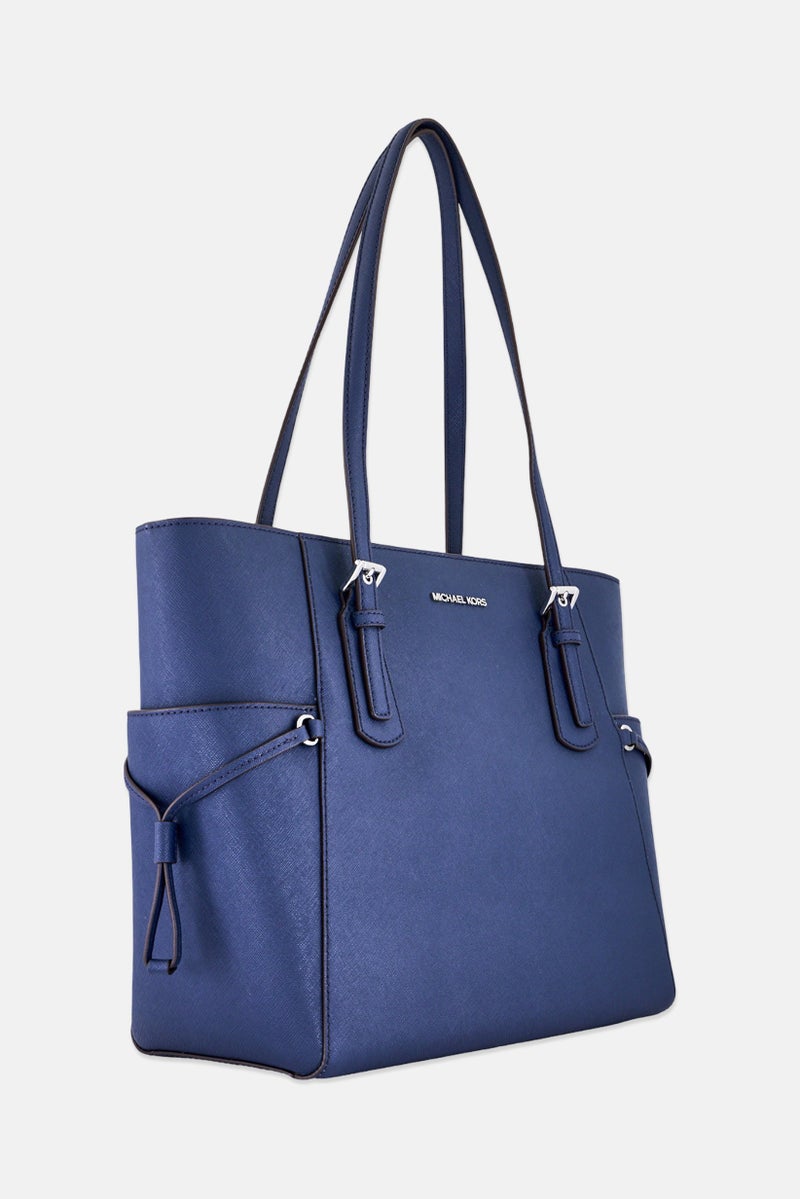 Michael Kors Women Brand Logo Tote, Navy - Image 4