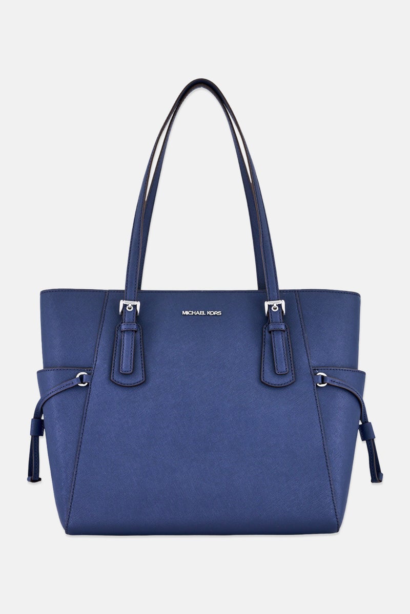Michael Kors Women Brand Logo Tote, Navy - Image 1