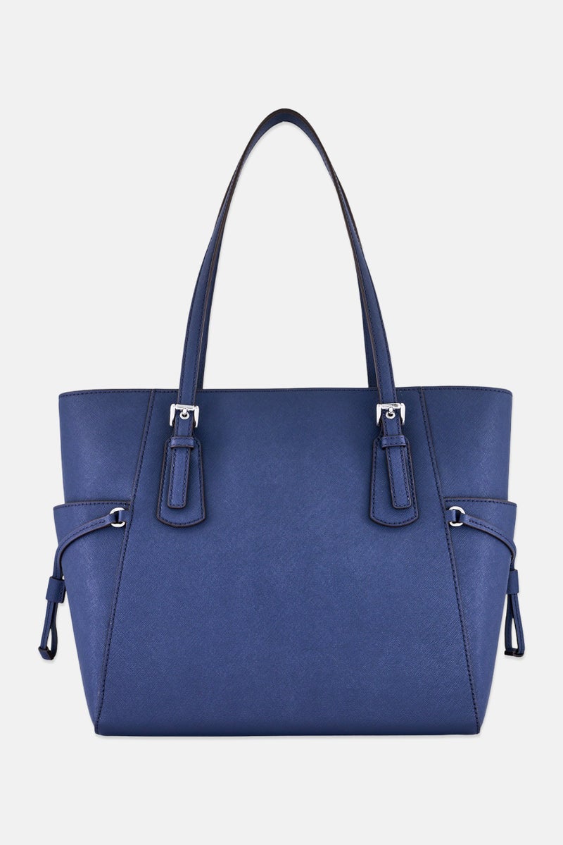 Michael Kors Women Brand Logo Tote, Navy - Image 3
