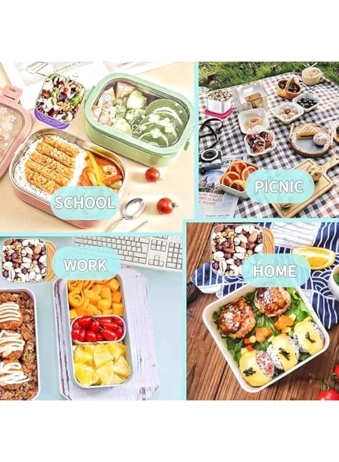 6 Pack Stainless Steel Kids Containers Easy Open Leakproof Metal Snack Containers with Silicone Lids, Stackable Lunch Box - Image 5