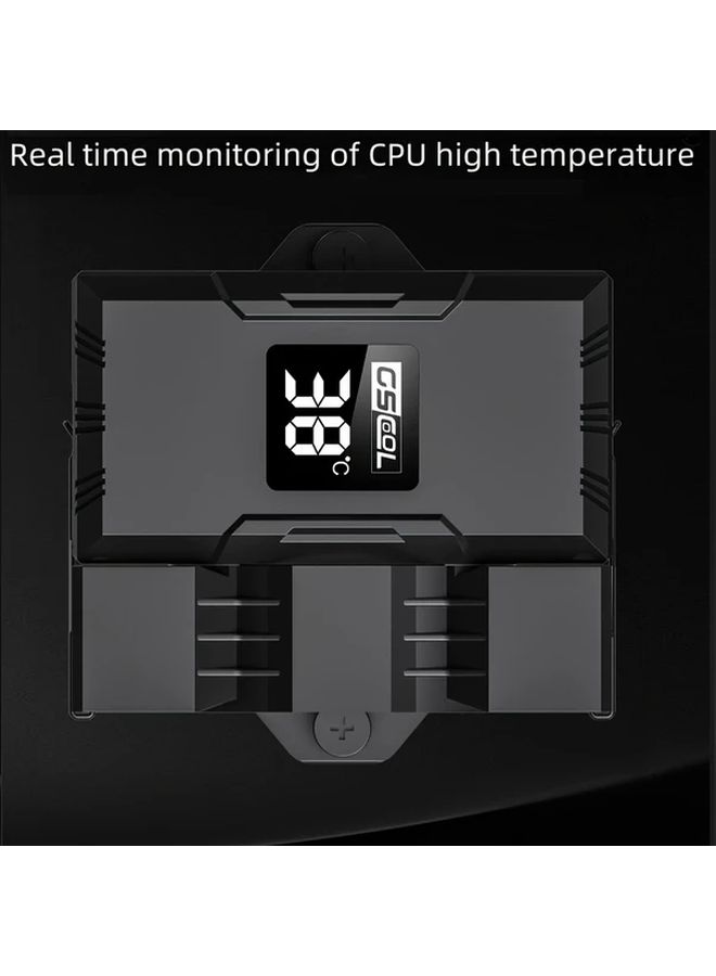 ARGB Colorful Intelligent Temperature Display CPU Cooler White For Desktop PC Computer Silent Fan Heat Sink - Image 3