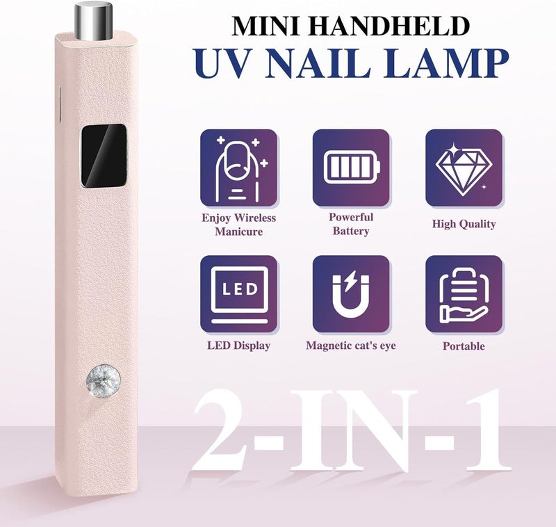 Nail Lamp | Magnetic Rechargeable Manicure Tool - Gel Nail Curing Portable Lamp - for Professionals Mother Wife Girlfriend Sisters Home Salon Studio - Image 2