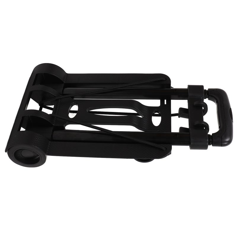 Foldable Trolley Metal Frame Smooth Double-hook Rope Rolling Wheels Folding Hand Moving Cart for Daily Use and Travel - Image 1