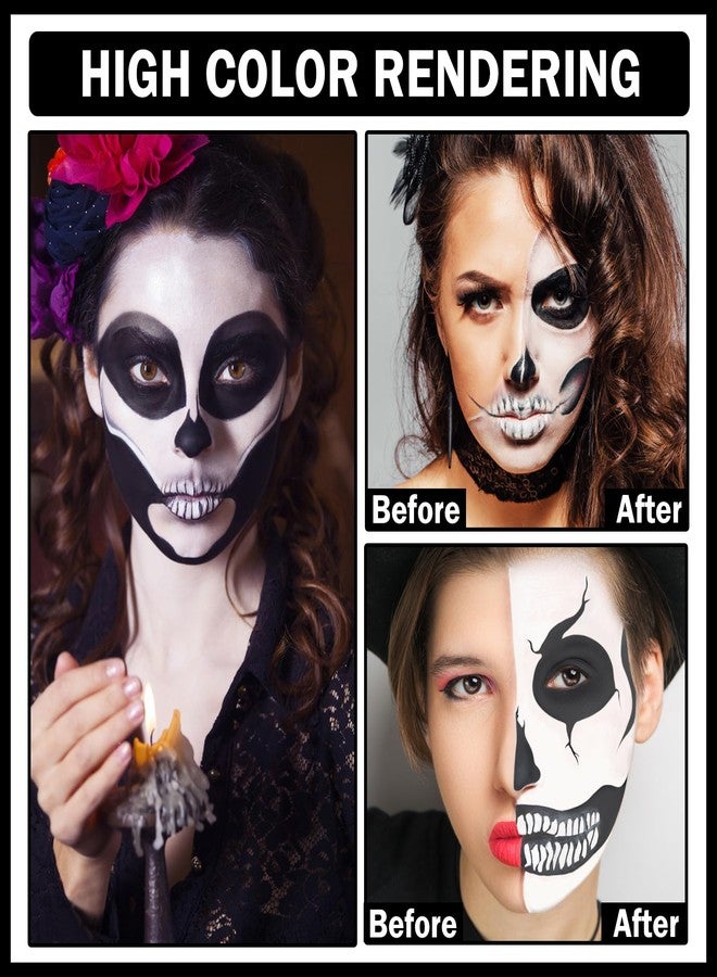 QIUFSSE Blue Face Body Paint Pro Water Based Face Paint Washable for Adults and Kids,Halloween SFX Cosplay Clown Zombie Vampire Skeleton Stage Makeup-Blue - Image 3