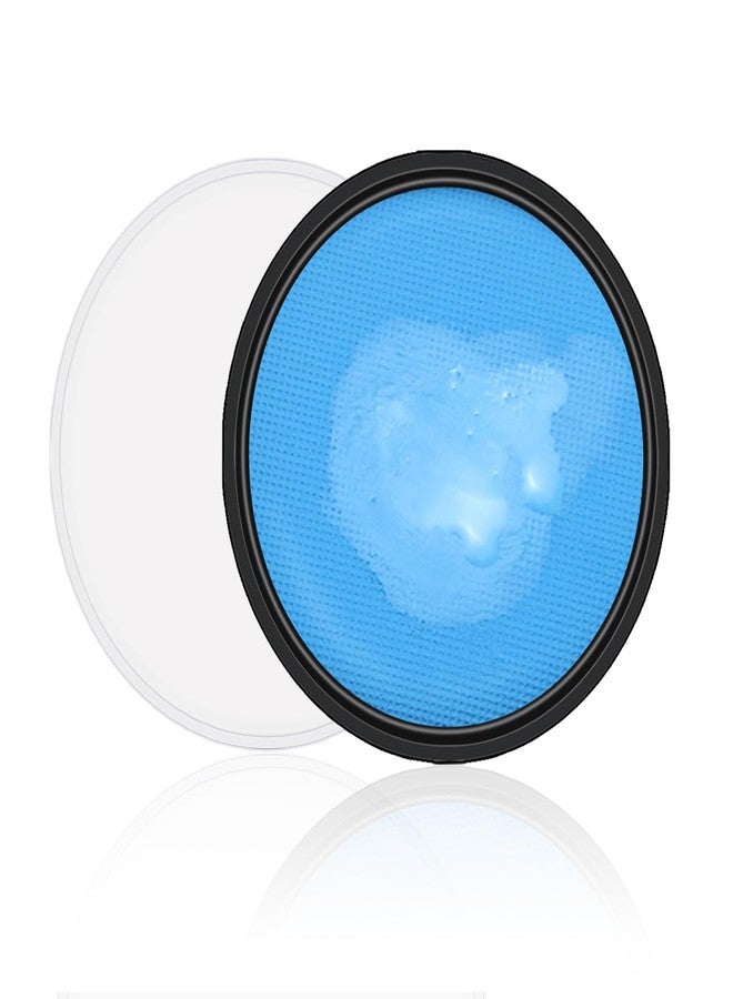 QIUFSSE Blue Face Body Paint Pro Water Based Face Paint Washable for Adults and Kids,Halloween SFX Cosplay Clown Zombie Vampire Skeleton Stage Makeup-Blue - Image 1