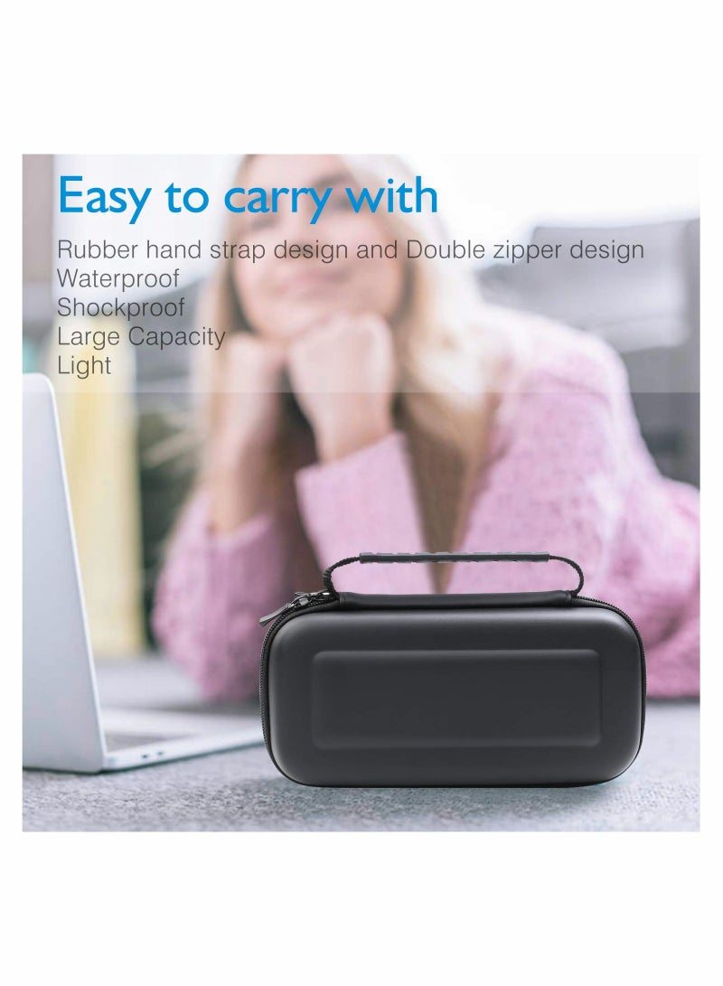 Excefore Carrying Case Compatible with Switch Lite, Protective Hard Shell Travel Carrying Convex Case Pouch for Switch Lite Console + 2 Pack Screen Protector  - Image 5