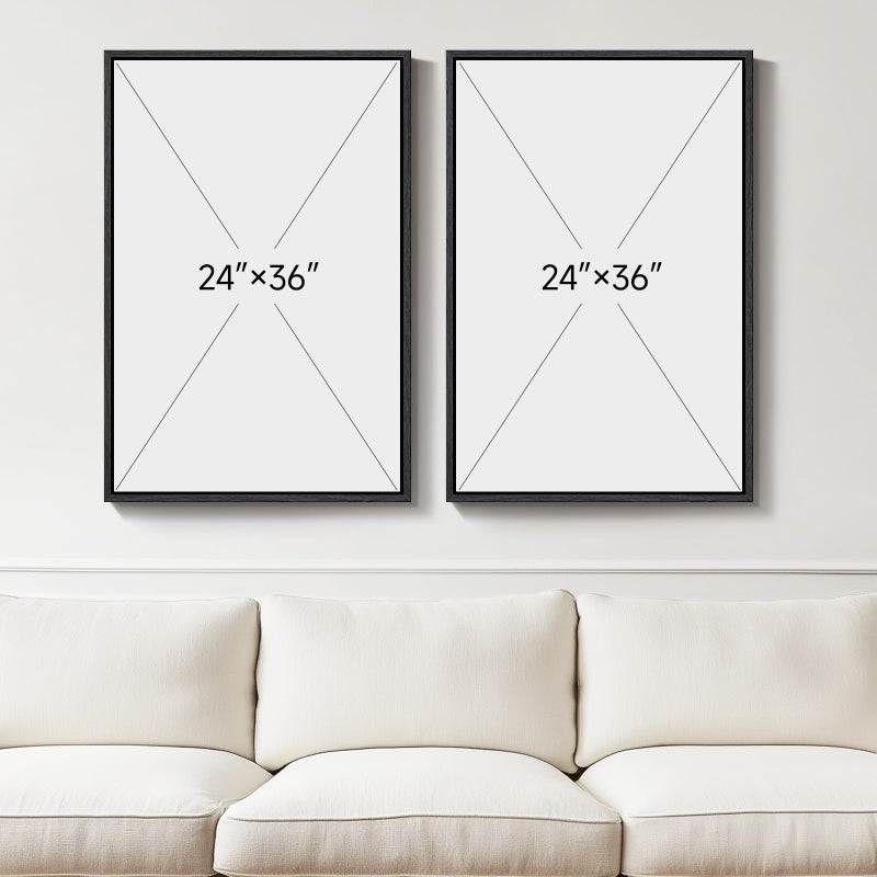 Cuspin Large Framed Black and White Abstract Wall Art for Living Room, Set of 2 Piece Minimalist Canvas Prints Paintings Artwork for Walls, Modern Black Gold Pictures for Hallway Office Wall Decor Big Size 24x36 In - Image 3