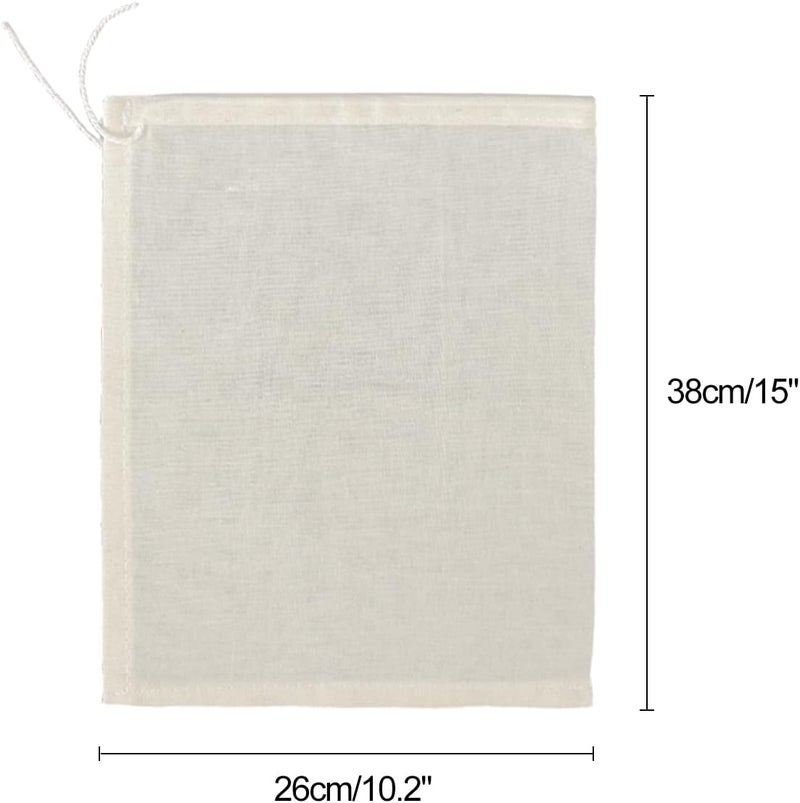Proxima Direct Cheese Cloth 2 PCS Cold Brew Cloth Cheesecloth 26x38 cm Reusable Canvas Strainer 100% Unbleached Natural Cotton Fine Mesh Nut Milk Bag for Coffee, Juice, Yogurt - Image 2