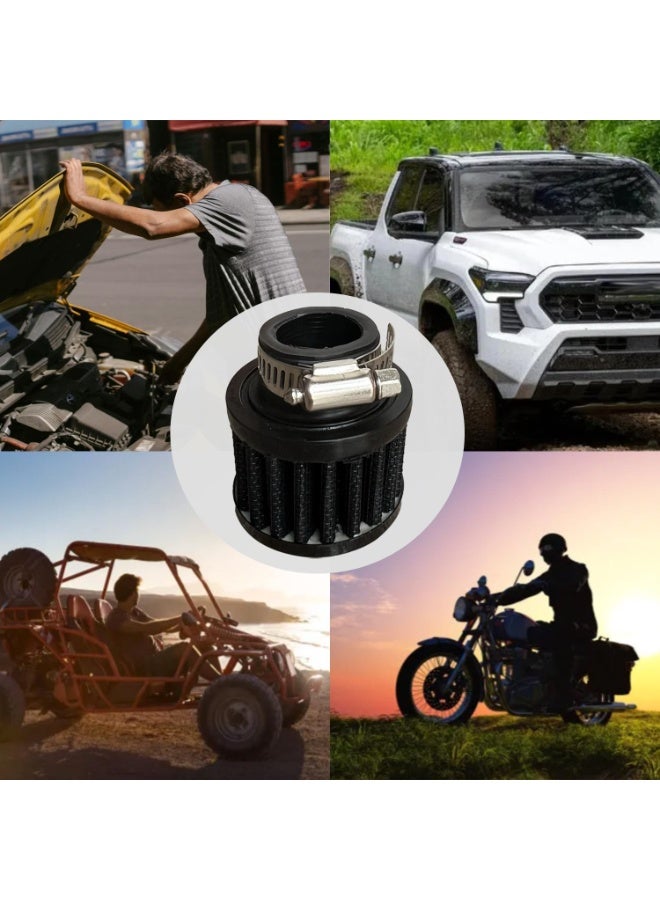2Pcs 25mm Universal Air Intake Filter with Adjustable Clamp, 1" Auto Air Filter Vent Crankcase Breathe, Car Air Filter Cold Breather Turbo Vent Cleaner Accessory for Car and Motorcycle - Image 5