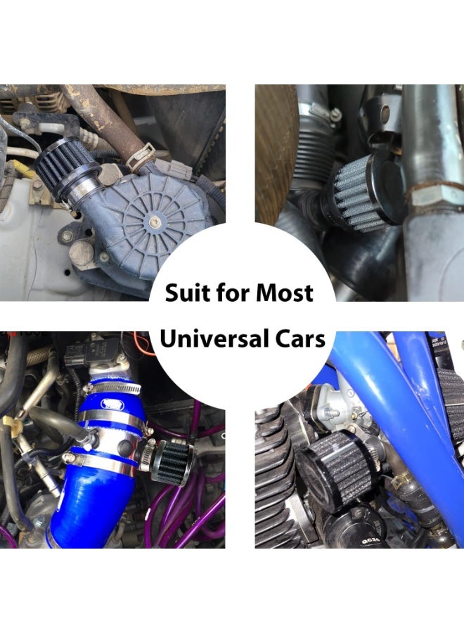 2Pcs 25mm Universal Air Intake Filter with Adjustable Clamp, 1" Auto Air Filter Vent Crankcase Breathe, Car Air Filter Cold Breather Turbo Vent Cleaner Accessory for Car and Motorcycle - Image 4