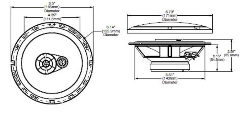Rockford Fosgate Prime R165X3 6.5" 3-Way Full Range Coaxial Speakers (Pair) - Image 3
