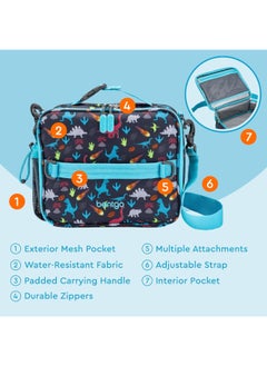 Kids Prints Lunch Bagdouble Insulated, Durable, Water - Resistant Fabric With Interior And Exterior Zippered Pockets And External Bottle Holder - Ideal For Children of All Ages (Dinosaur) - pzsku/Z5A30396F7DB7B81D4342Z/45/_/1734417217/fbf5971f-063f-4640-8ef8-6b47cf663b91