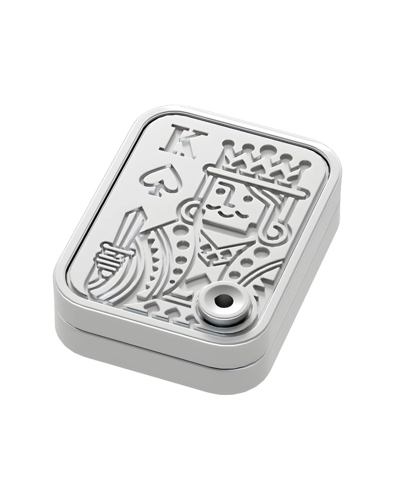 XFSAFDM Fidget Toys Adults, Stress Relief Toys Adults, Silver Desk Fidget Toy for Office, Travel, and Focus, ABS Silicone Material - Image 1