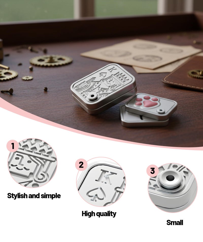 XFSAFDM Fidget Toys Adults, Stress Relief Toys Adults, Silver Desk Fidget Toy for Office, Travel, and Focus, ABS Silicone Material - Image 3
