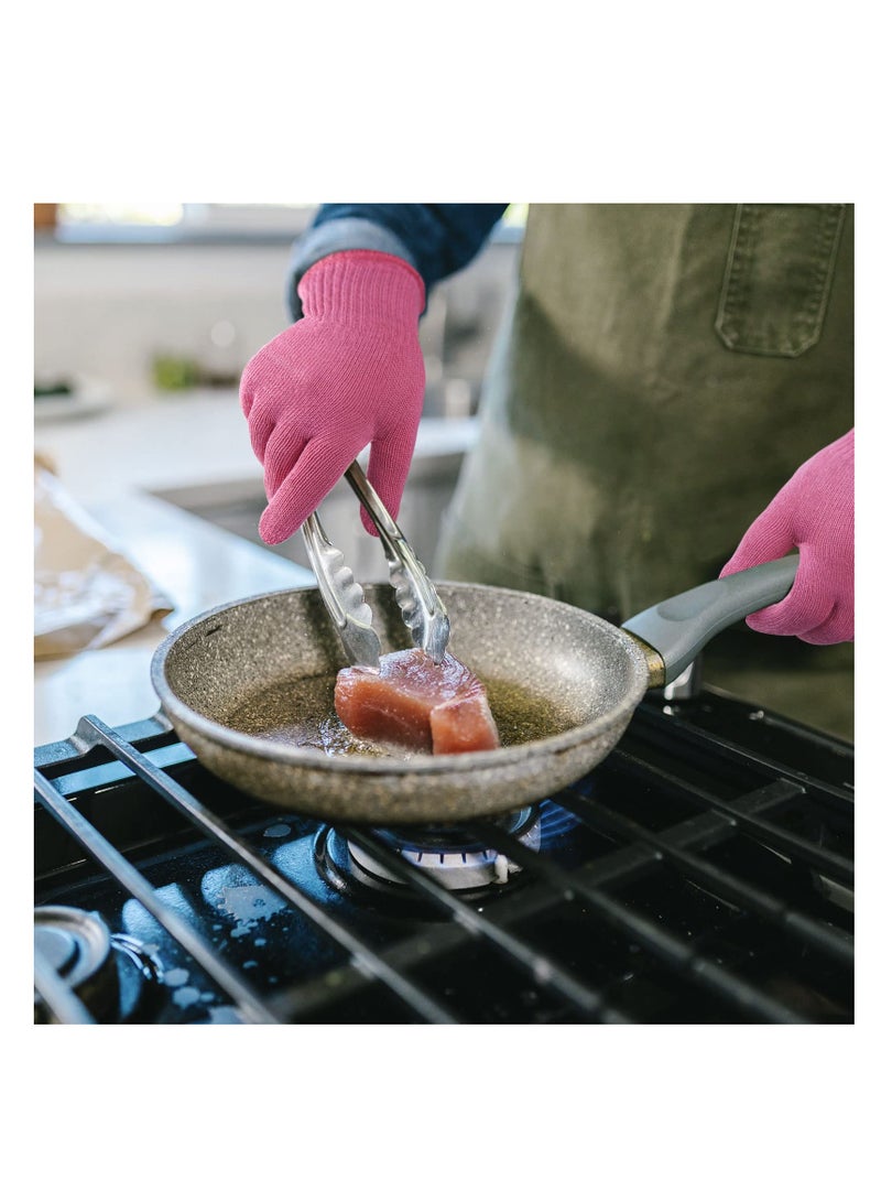 SYOSI BBQ Gloves Women Oven Mitts: 932°F Heat Resistan Gloves - Grill Gloves for Kitchen Cooking Pot Holders  - Image 2