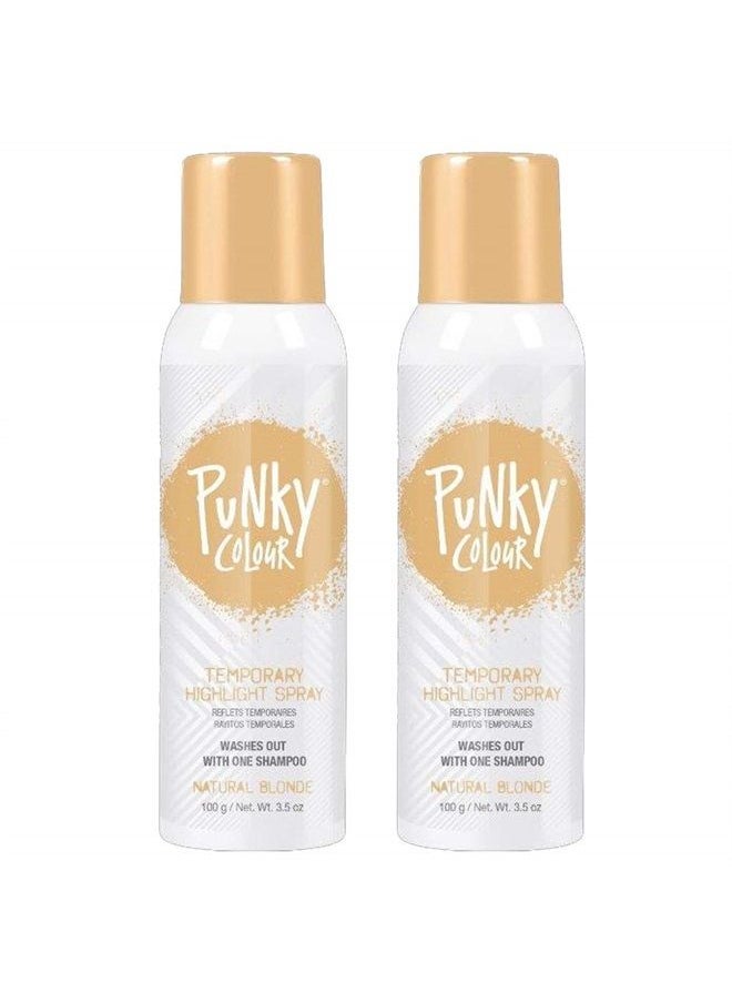 Punky - , Temporary Hair Highlight Spray, Natural Blonde, 3.5 oz x 2 Pack - Image 1