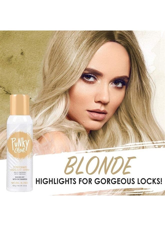 Punky - , Temporary Hair Highlight Spray, Natural Blonde, 3.5 oz x 2 Pack - Image 1