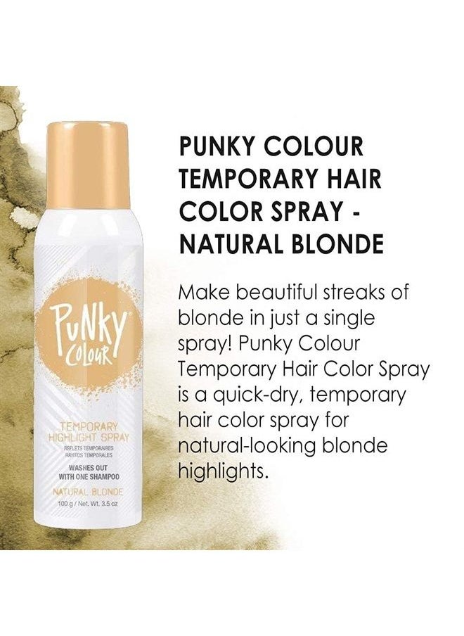 Punky - , Temporary Hair Highlight Spray, Natural Blonde, 3.5 oz x 2 Pack - Image 1