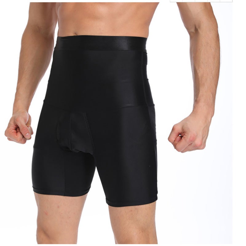 's autumn and winter eBay Europe and the United States exclusively for men's high-waisted belly waist sports boxer five-point shorts White[Crimping] XL - Image 4