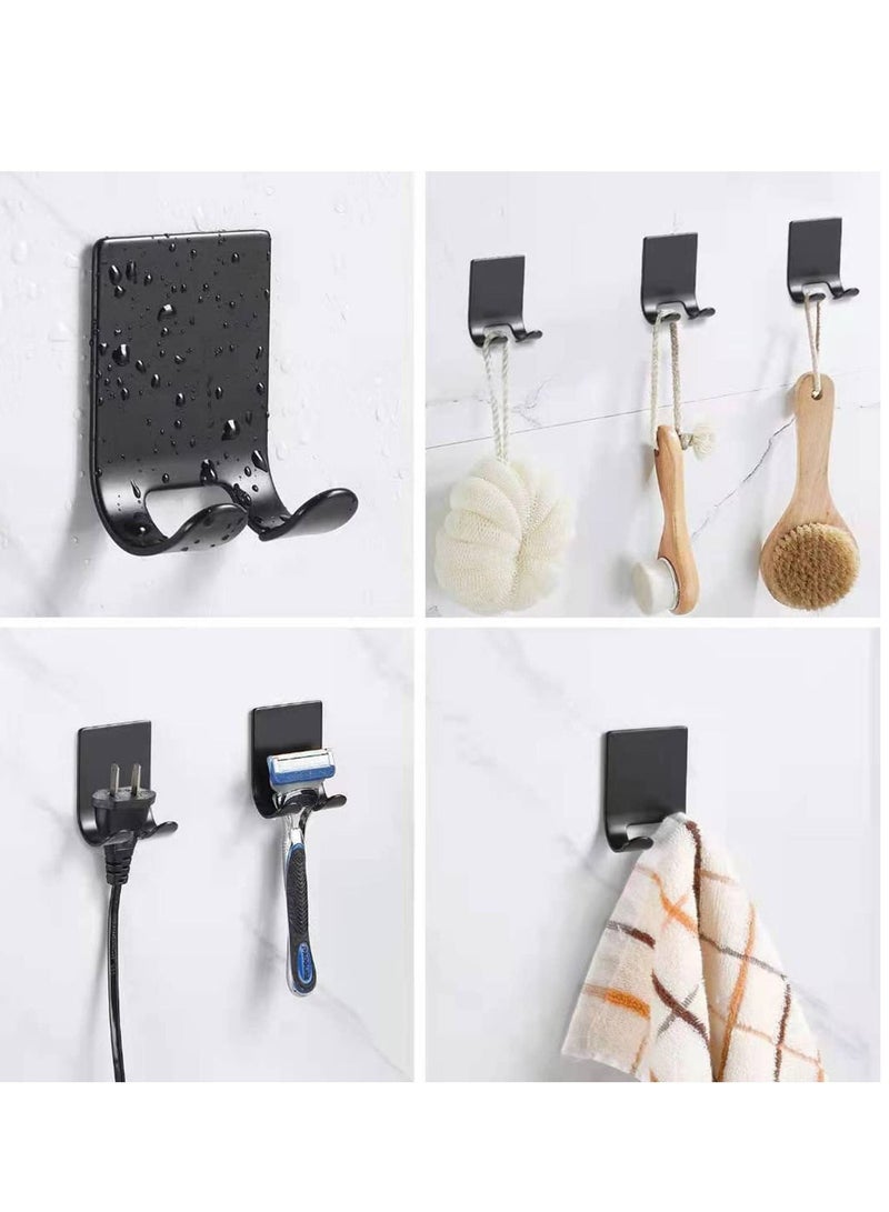 XiuWoo 7 Piece Matte Black Wall Mounted 304 Stainless Steel Bathroom Hardware Set Accessories Kit - Image 4