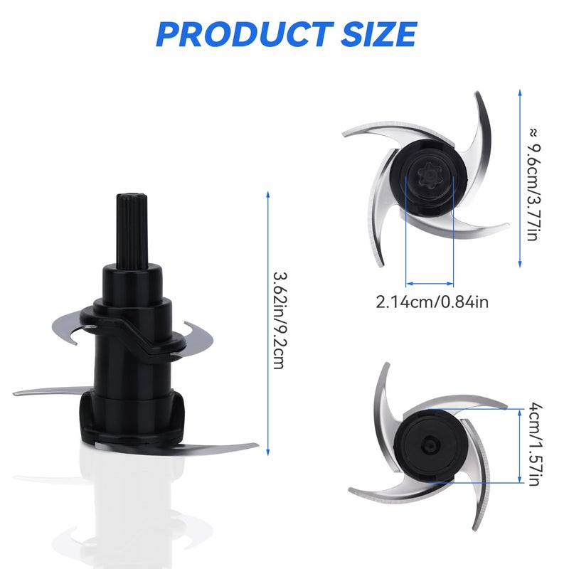 GreeSuit For ninja blade Replacement blender chopper: compatible with Ninja NJ100 NJ110GR NJ100WM Food Small Processor 16-Ounce Bowl, Express Chopper 4 Point Blender Attachment Accessories - Image 2